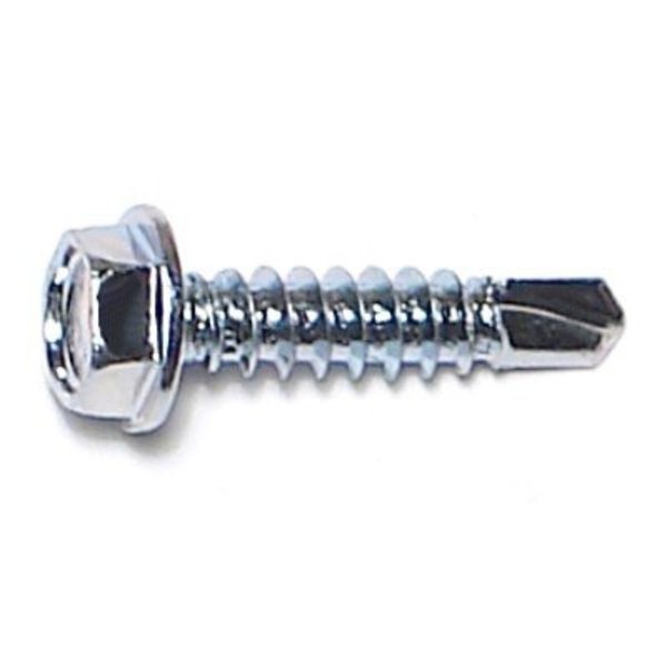 Buildright Self-Drilling Screw, #8 x 3/4 in, Zinc Plated Steel Hex Head Hex Drive, 1195 PK 09816